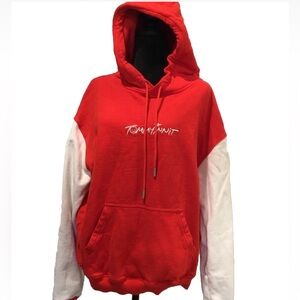 Red and White TommyInnit pogchamp 21 Hoodie small